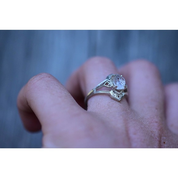 Engagement Ring, Raw Diamond Ring, Diamond Ring, uncut engagement ring - Picture 5 of 5